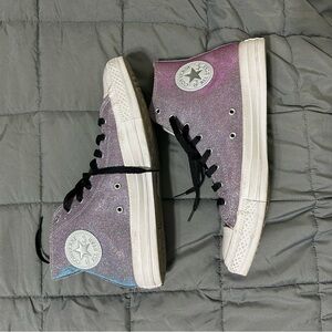 Converse Women's High-Top Sneakers - Iridescent Purple and Blue